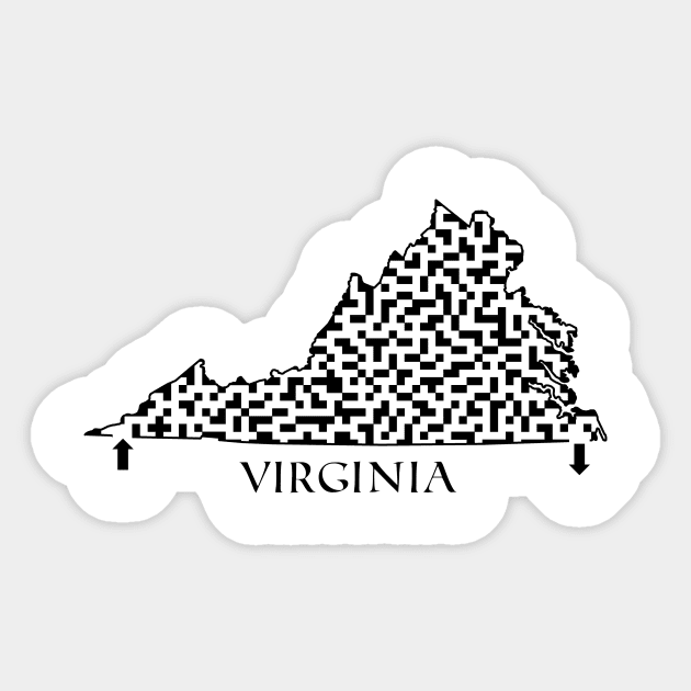 State of Virginia Maze Sticker by gorff